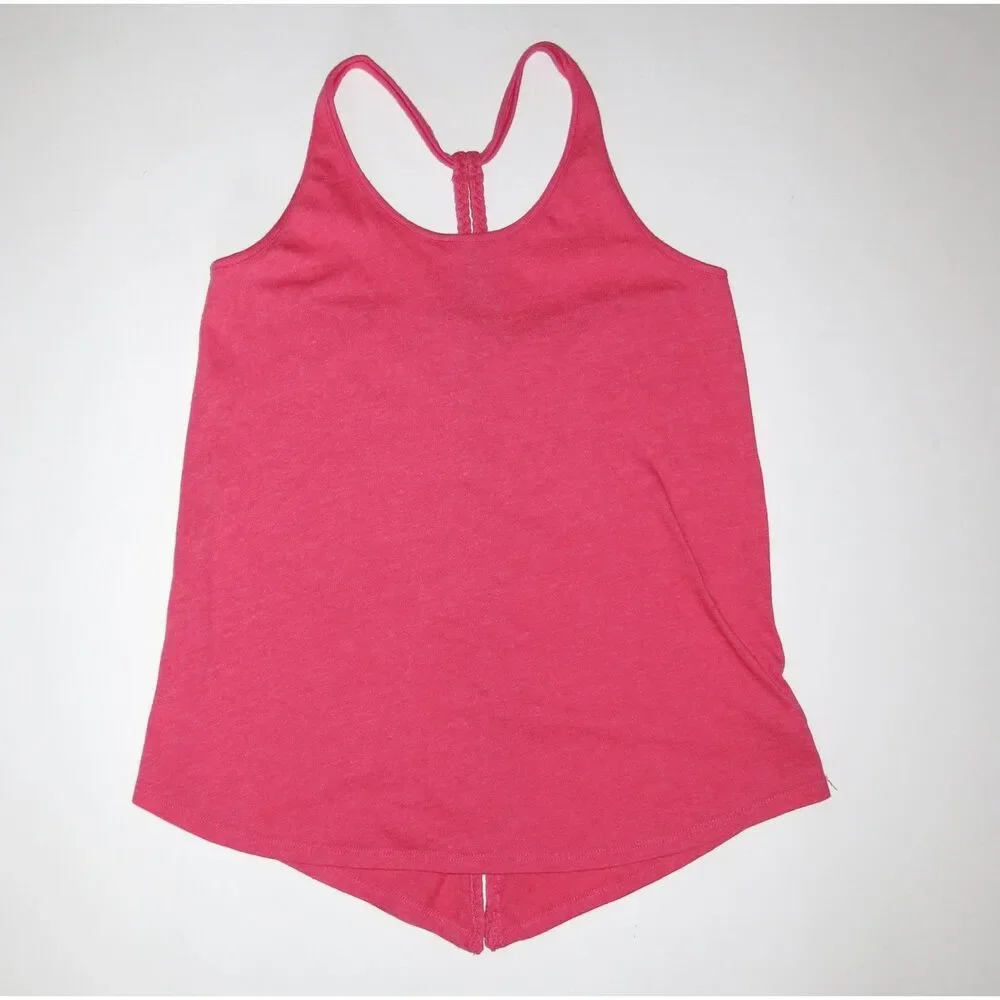 Old Navy girl tank top shirt tee graphic athletic racerback XL 14 pink gray blue
